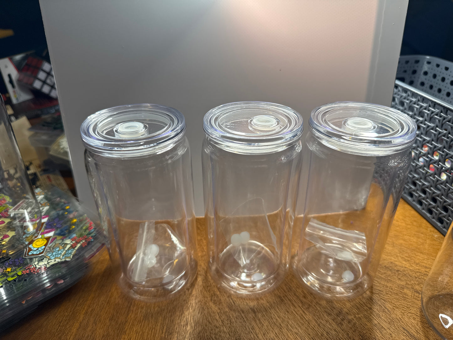 Double walled snow globe tumbler